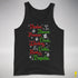 Santa's Reindeer and Drinks Tank Top - Black